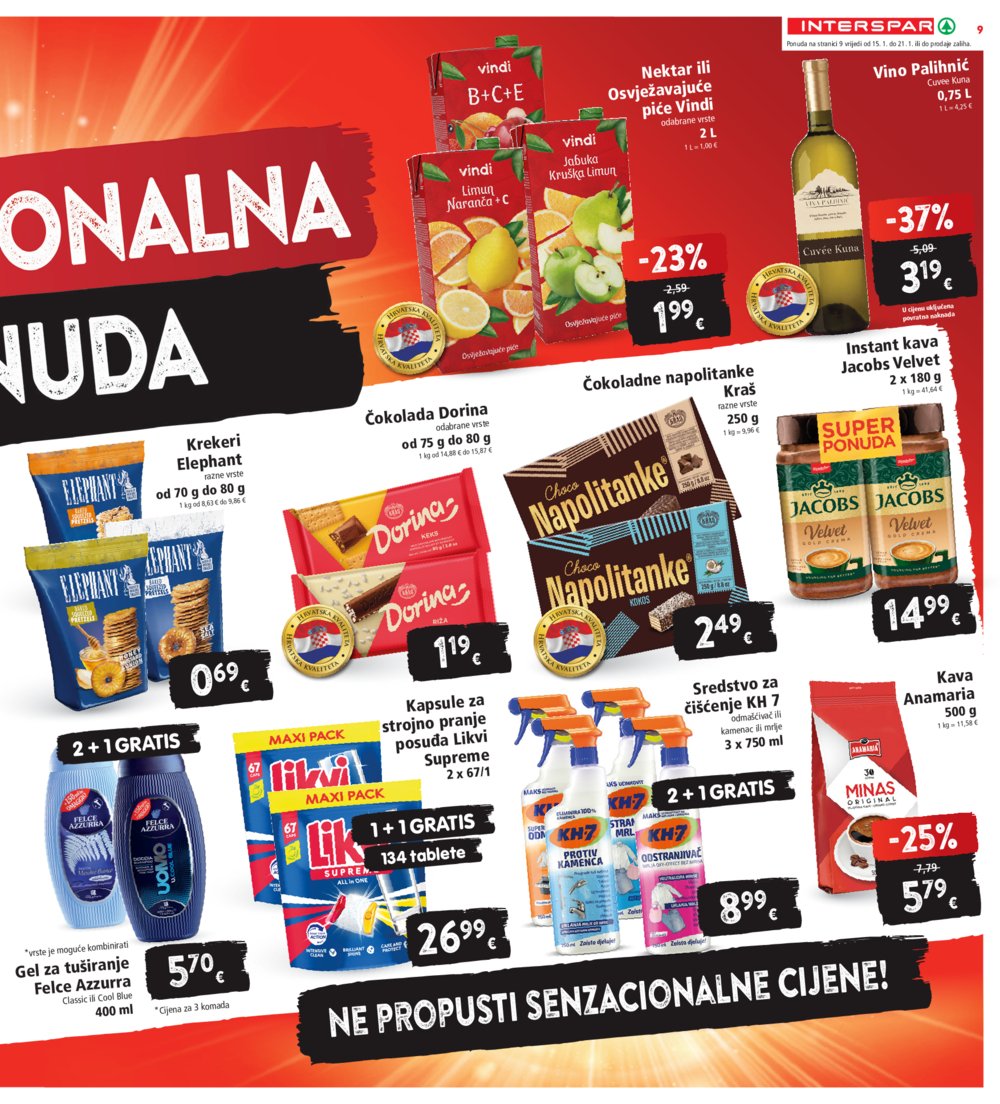 INTERSPAR katalog Akcija 15.01.-21.01.2025.