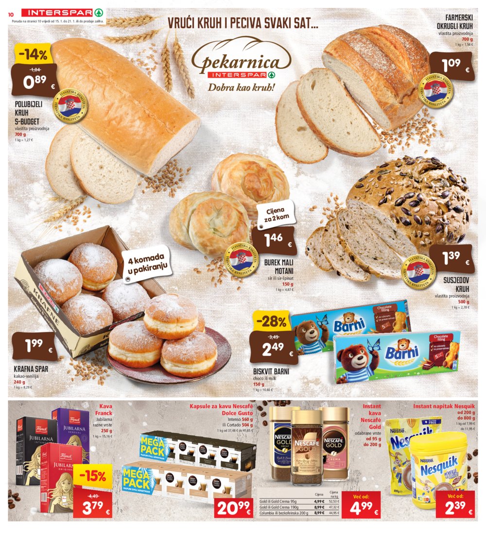 INTERSPAR katalog Akcija 15.01.-21.01.2025.