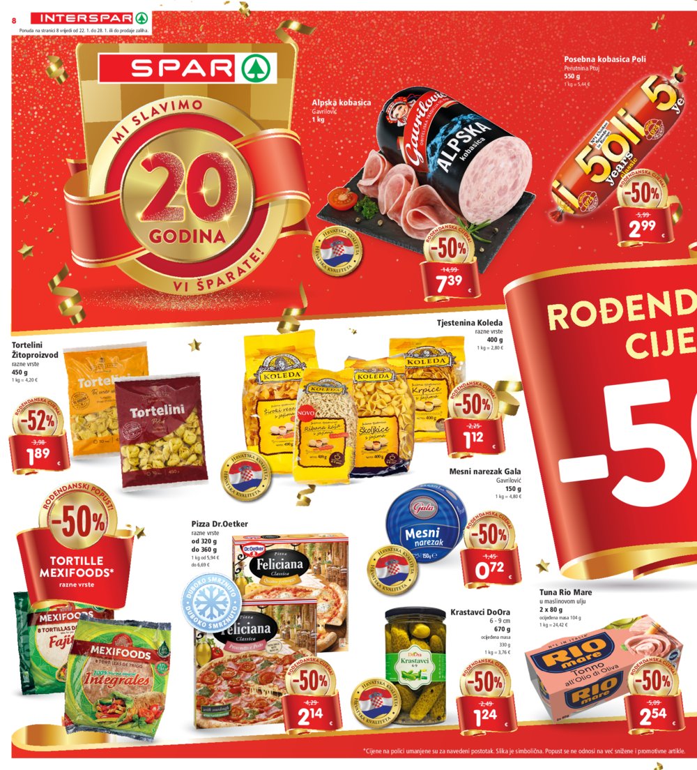 INTERSPAR katalog Akcija 22.01.-28.01.2025.