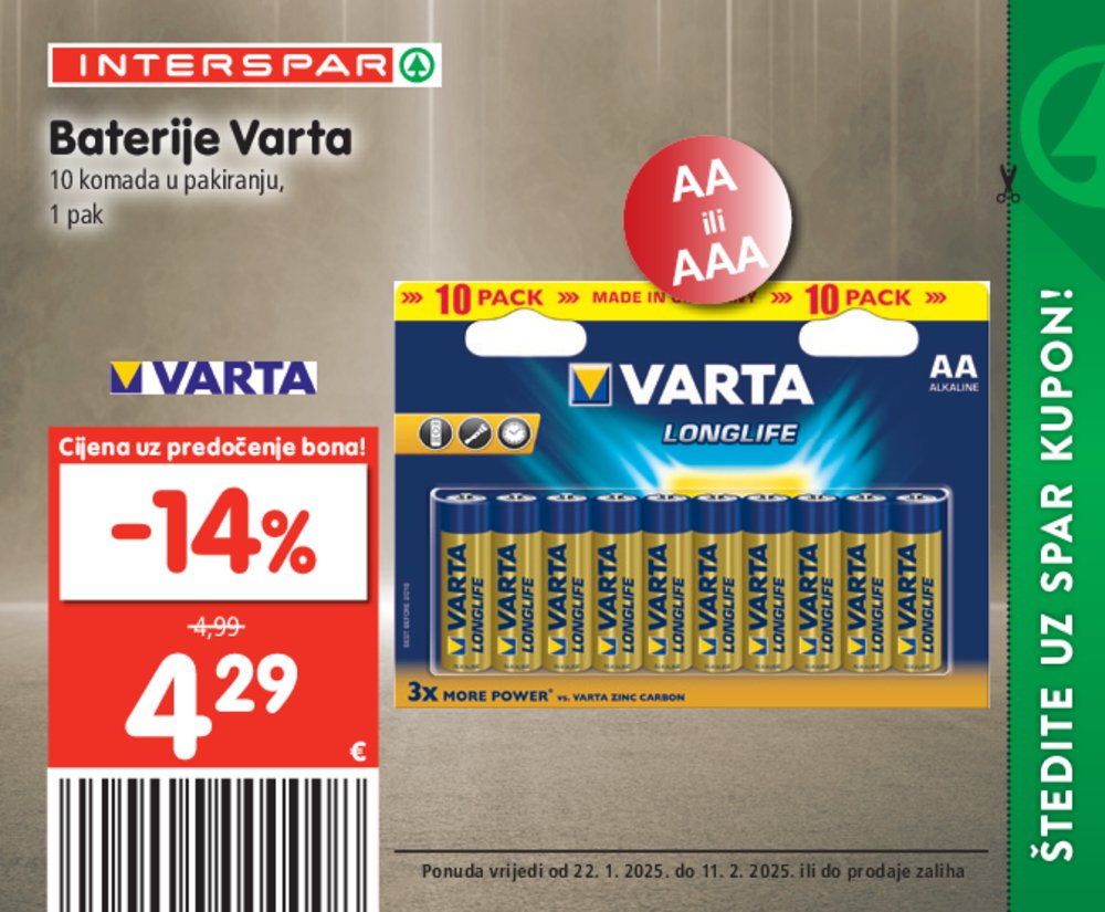 INTERSPAR katalog bonova 22.01.-11.02.2025.