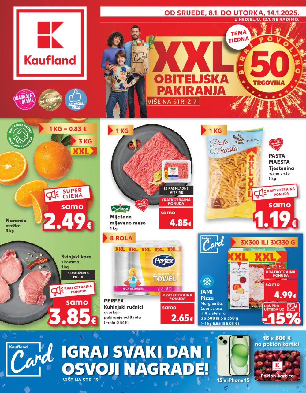 Kaufland katalog Akcija 08.01.-14.01.2025. VG, Ro, Ma, Vu, DS, Po, Vo i Ivanec