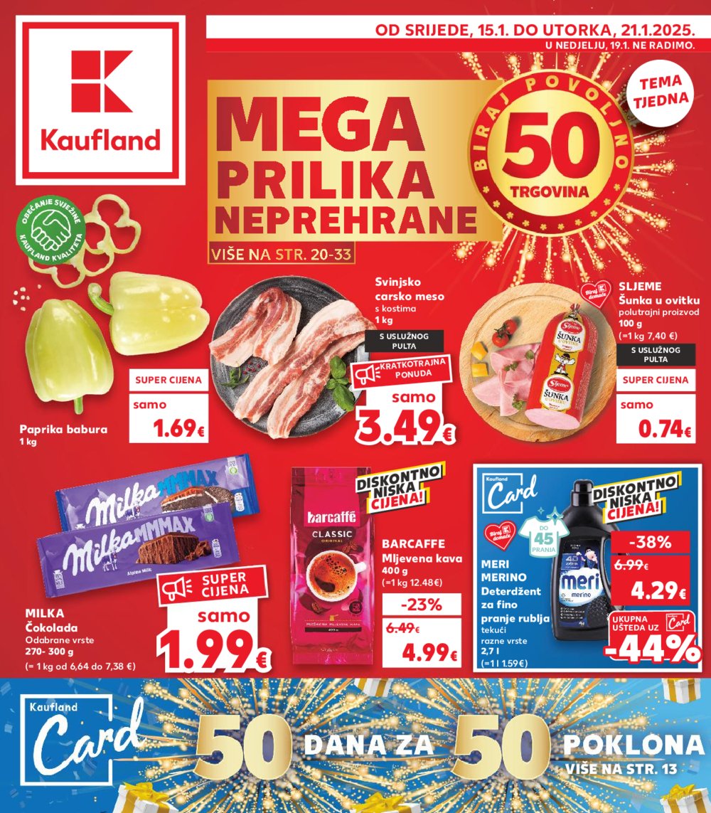 Kaufland katalog Akcija 15.01.-21.01.2025. Odabrane poslovnice