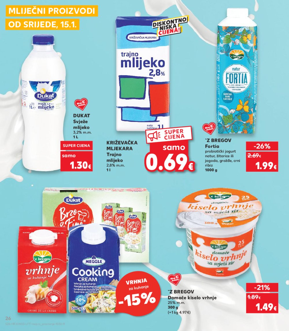 Kaufland katalog Akcija 15.01.-21.01.2025. Odabrane poslovnice