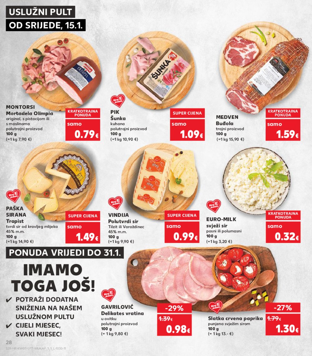 Kaufland katalog Akcija 15.01.-21.01.2025. Odabrane poslovnice