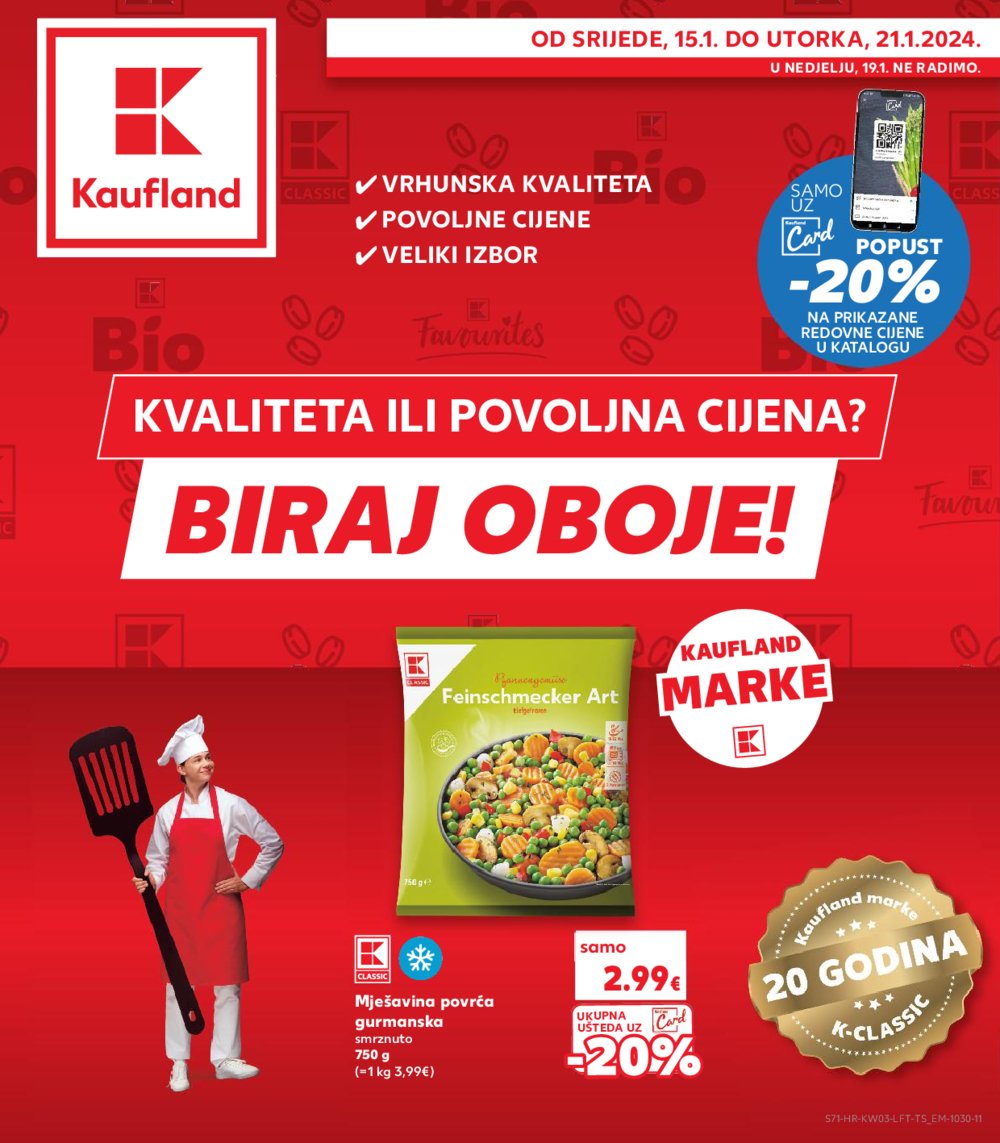 Kaufland katalog Akcija 15.01.-21.01.2025. Odabrane poslovnice