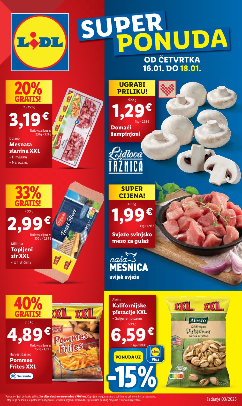 Lidl katalog Super ponuda od četvrtka 16.01.-18.01.2025.