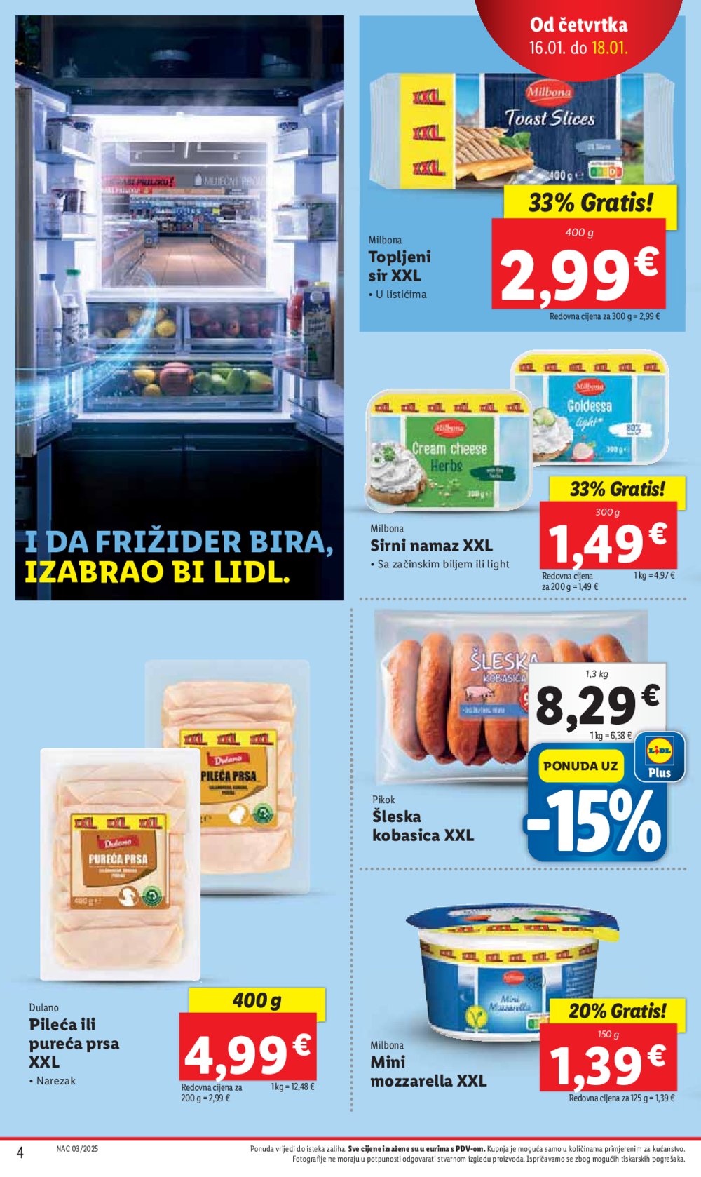 Lidl katalog Super ponuda od četvrtka 16.01.-18.01.2025.