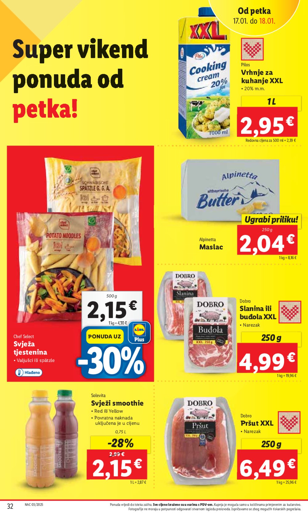 Lidl katalog Super ponuda od četvrtka 16.01.-18.01.2025.