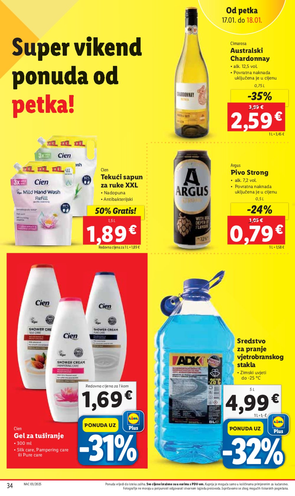 Lidl katalog Super ponuda od četvrtka 16.01.-18.01.2025.