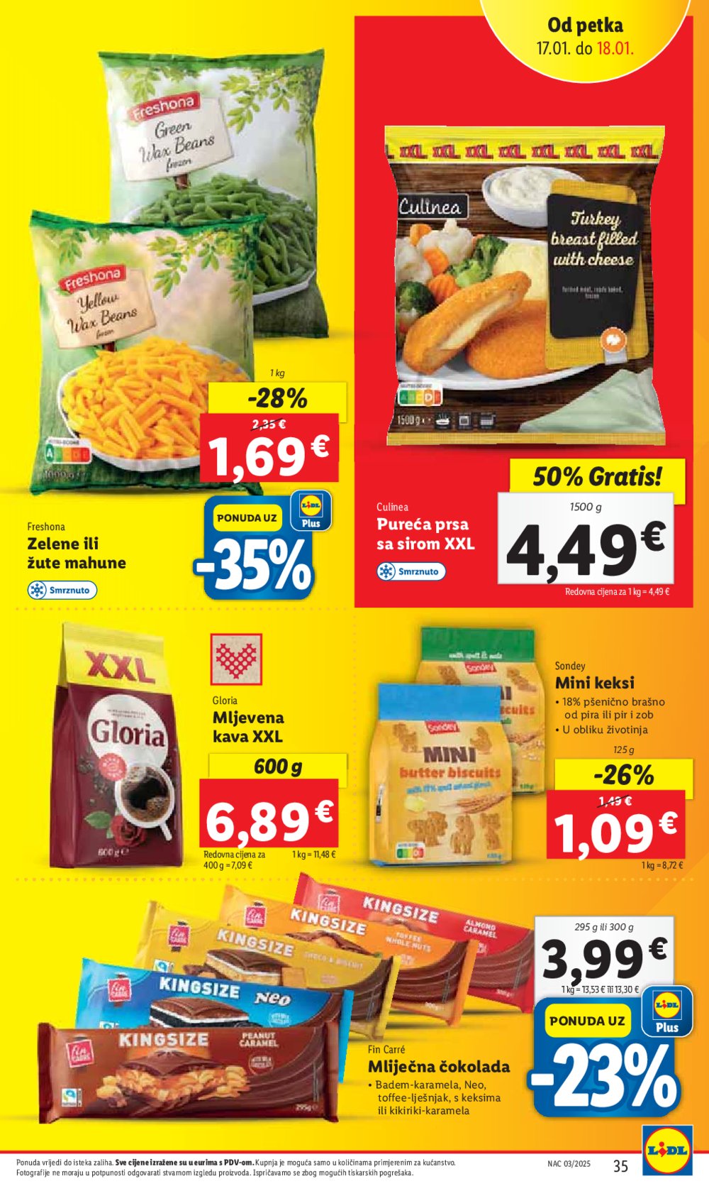 Lidl katalog Super ponuda od četvrtka 16.01.-18.01.2025.