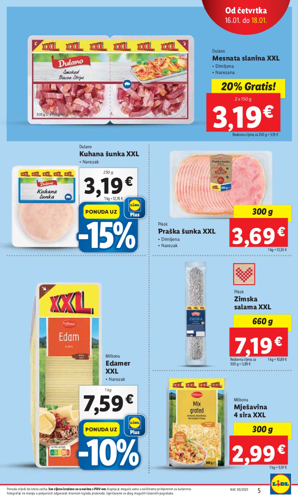 Lidl katalog Super ponuda od četvrtka 16.01.-18.01.2025.