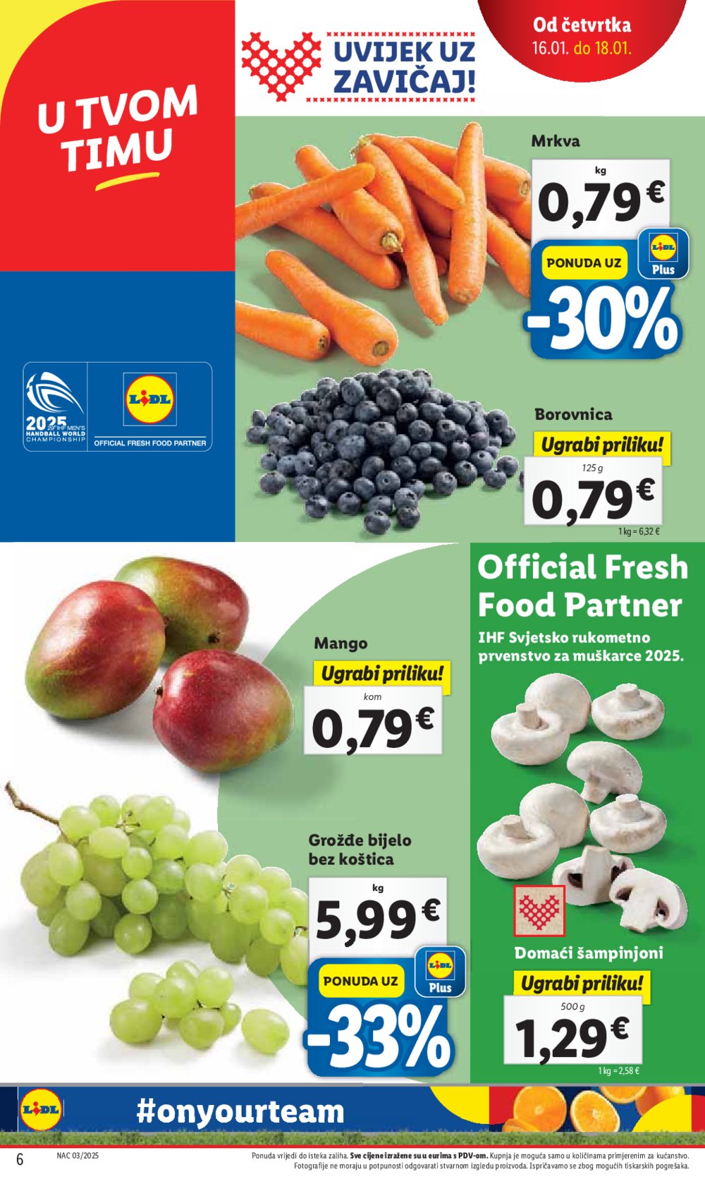 Lidl katalog Super ponuda od četvrtka 16.01.-18.01.2025.