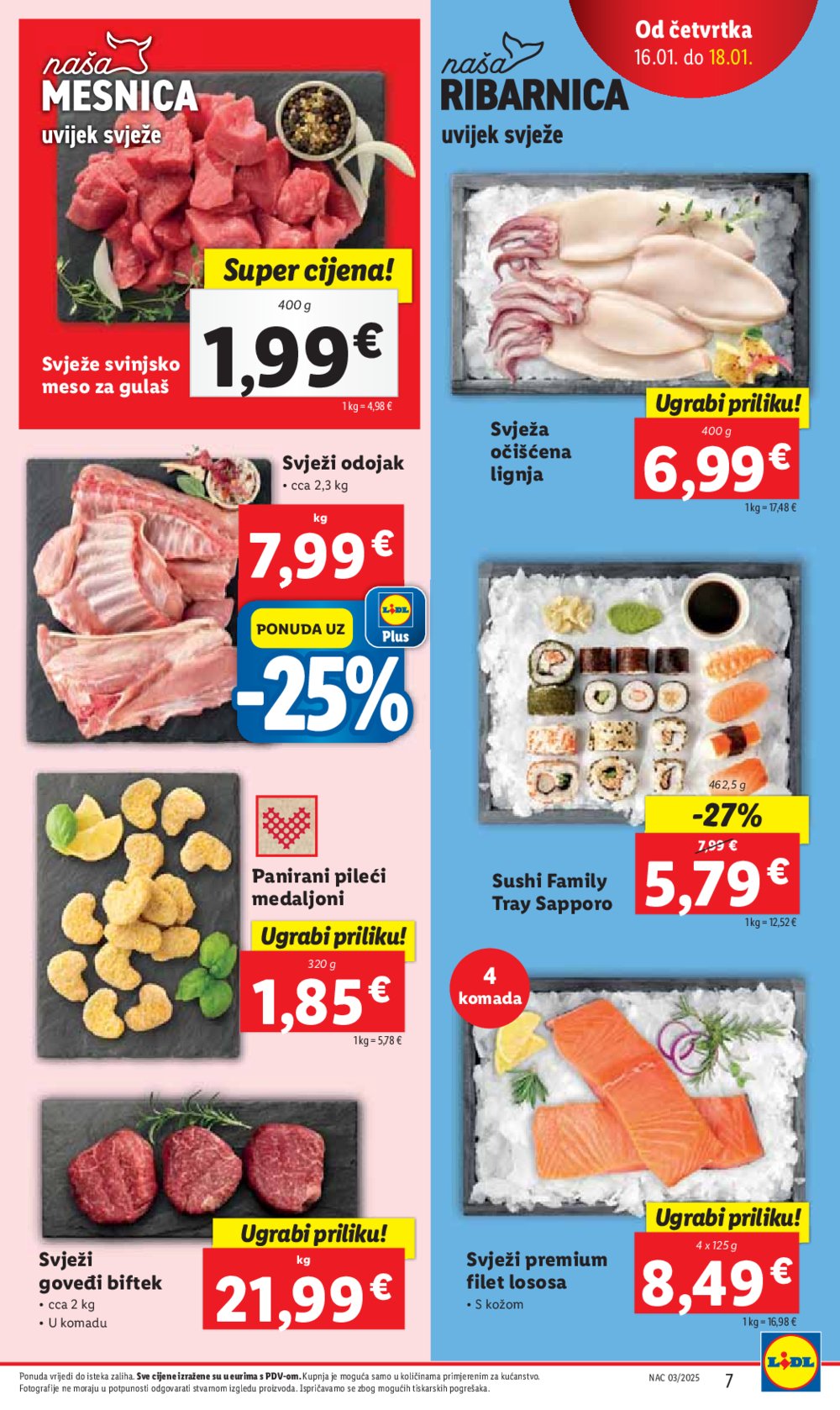 Lidl katalog Super ponuda od četvrtka 16.01.-18.01.2025.