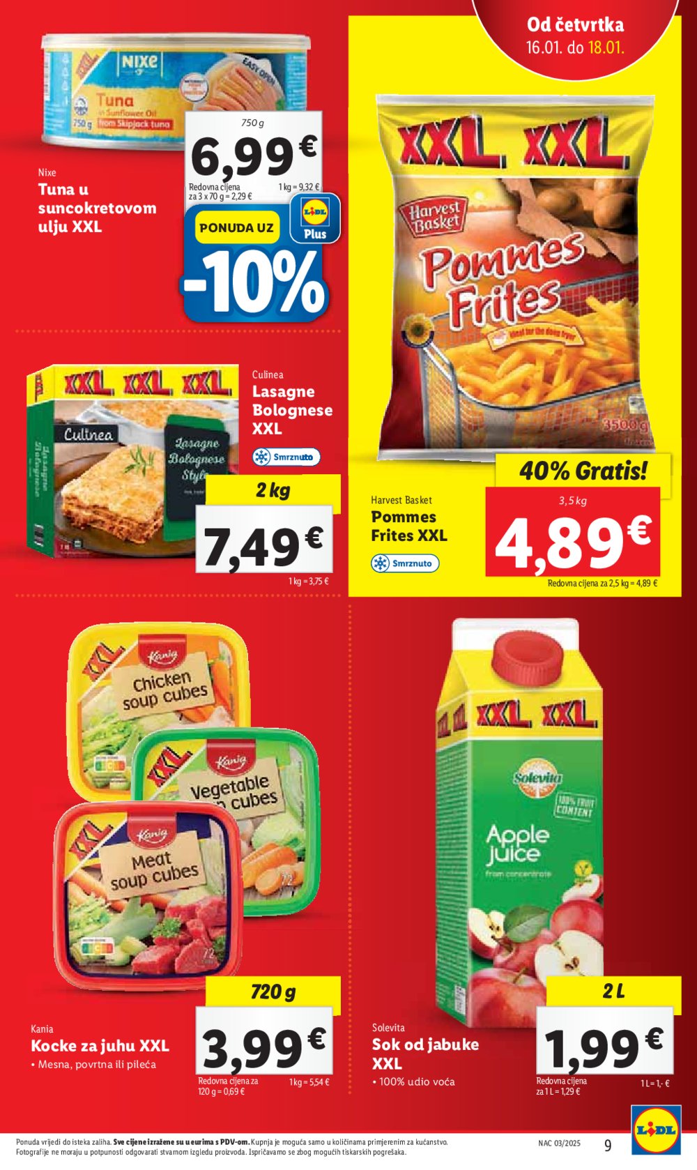 Lidl katalog Super ponuda od četvrtka 16.01.-18.01.2025.