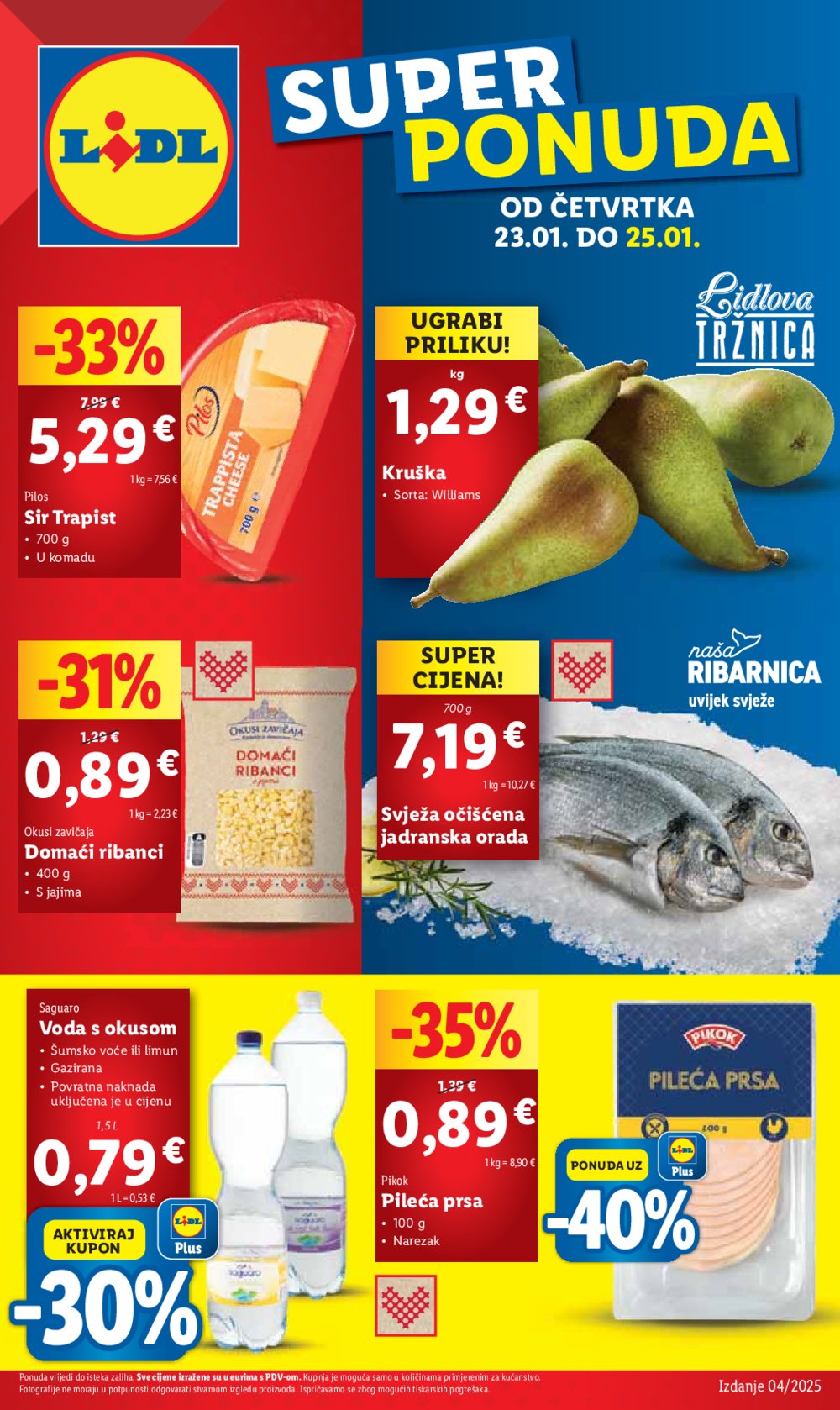 Lidl katalog Super ponuda od četvrtka 23.01.-25.01.2025.