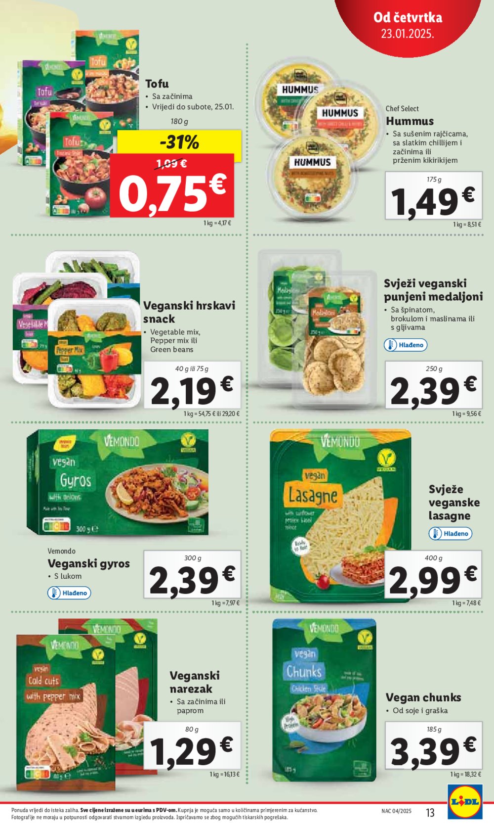 Lidl katalog Super ponuda od četvrtka 23.01.-25.01.2025.