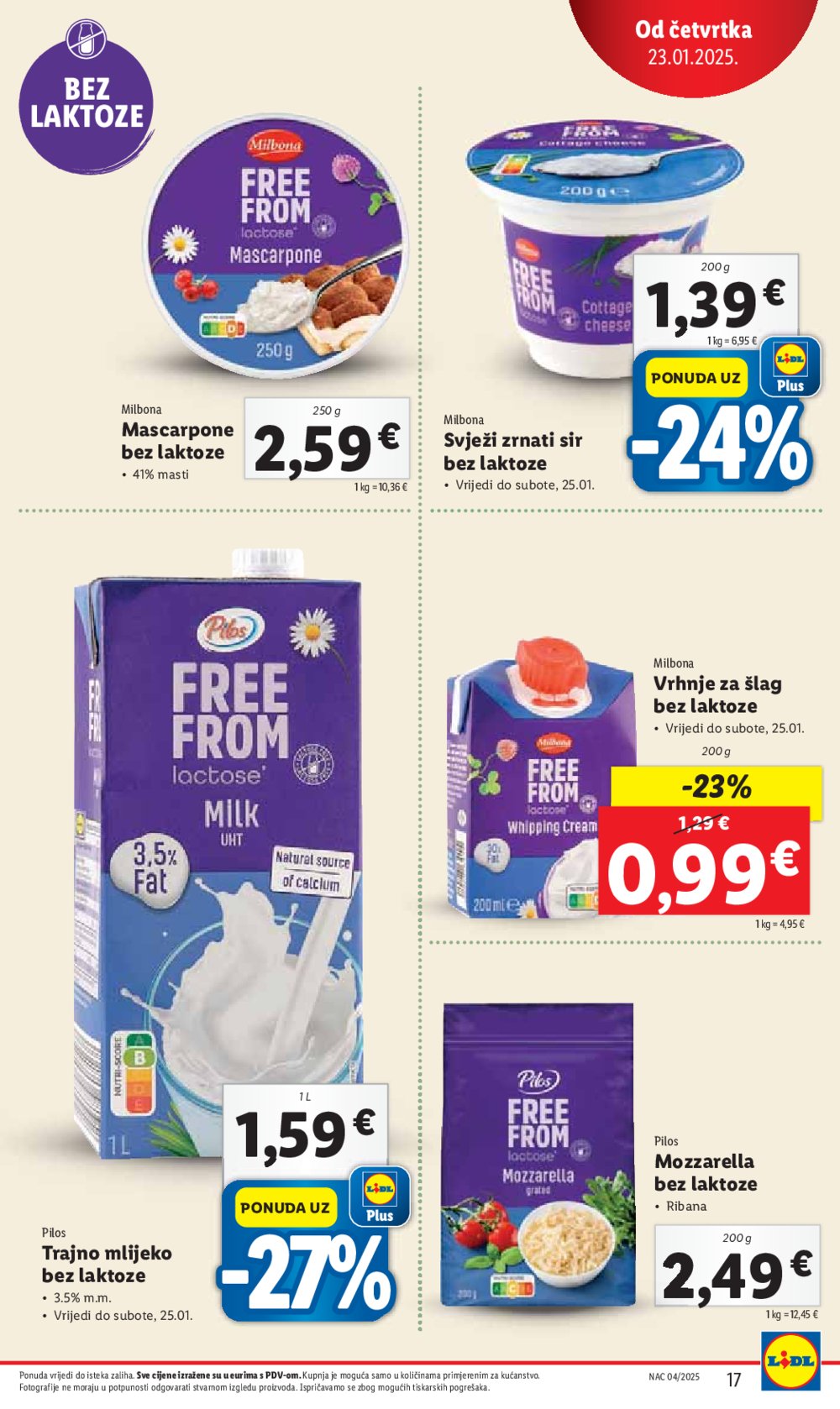 Lidl katalog Super ponuda od četvrtka 23.01.-25.01.2025.