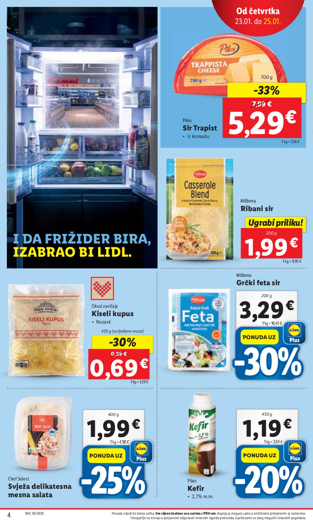 Lidl katalog Super ponuda od četvrtka 23.01.-25.01.2025.