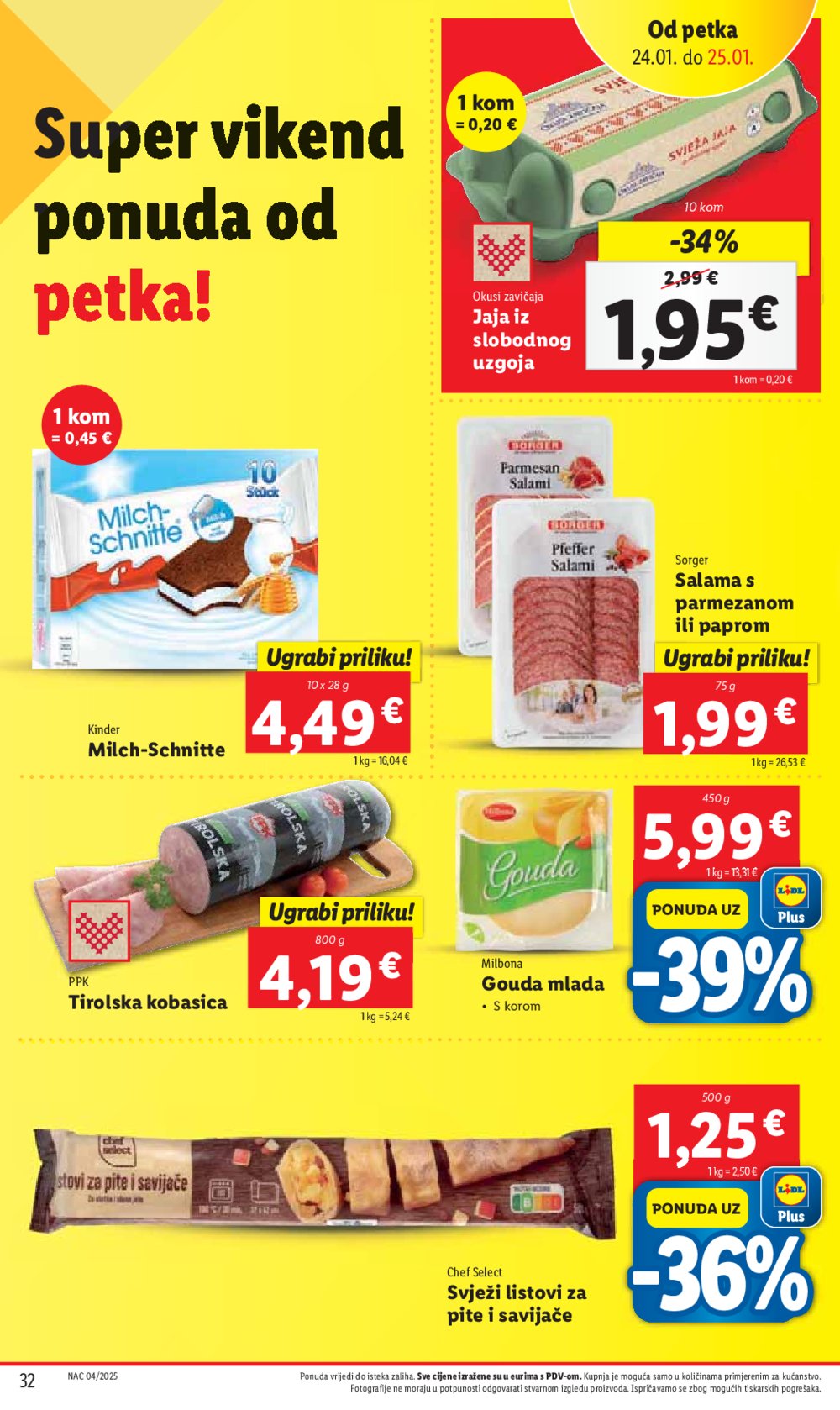 Lidl katalog Super ponuda od četvrtka 23.01.-25.01.2025.