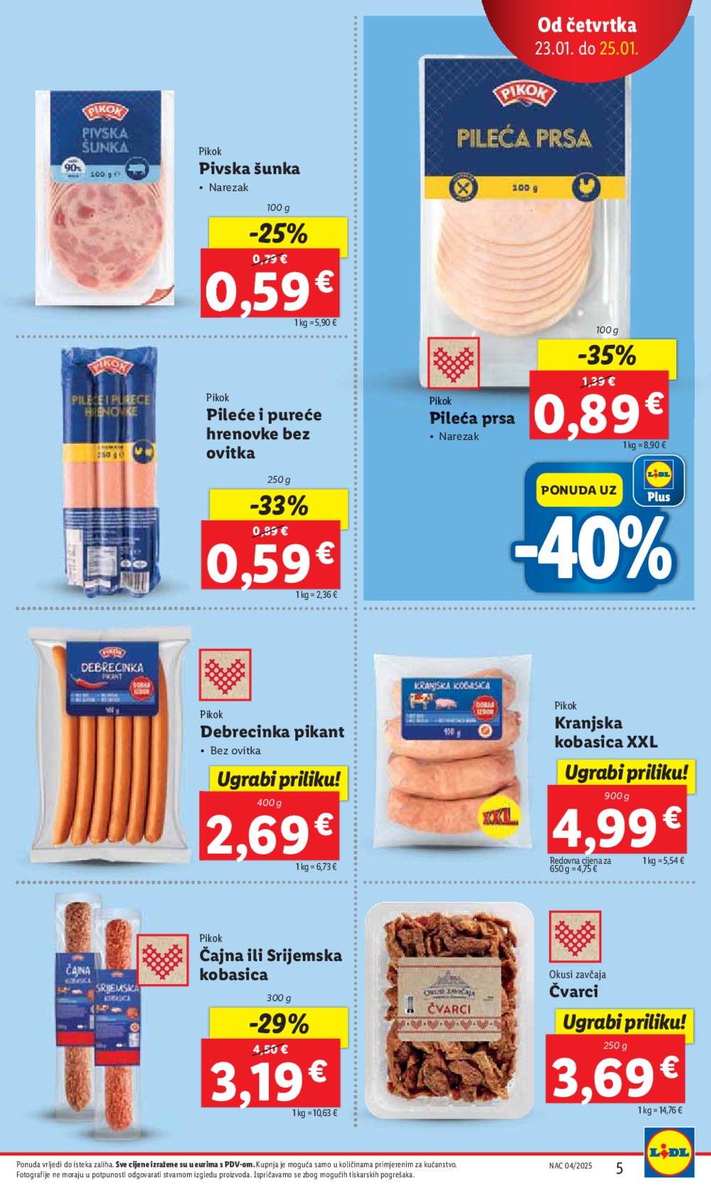 Lidl katalog Super ponuda od četvrtka 23.01.-25.01.2025.