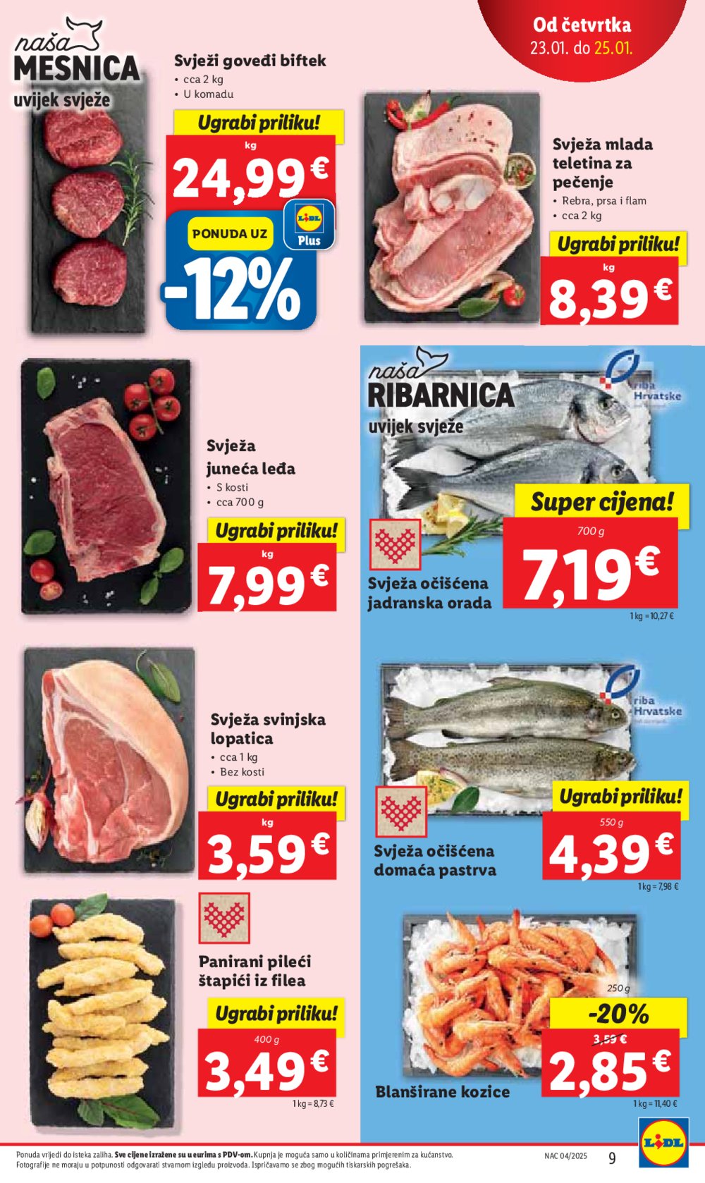 Lidl katalog Super ponuda od četvrtka 23.01.-25.01.2025.