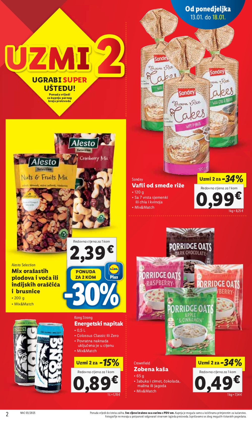 Lidl katalog Super ponuda od ponedjeljka 13.01.-18.01.2025.