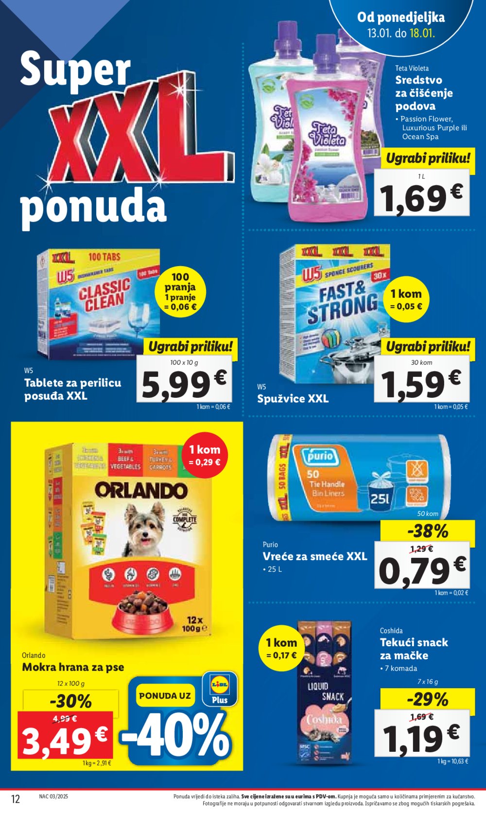 Lidl katalog Super ponuda od ponedjeljka 13.01.-18.01.2025.