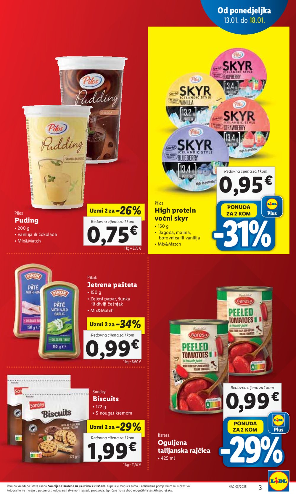 Lidl katalog Super ponuda od ponedjeljka 13.01.-18.01.2025.