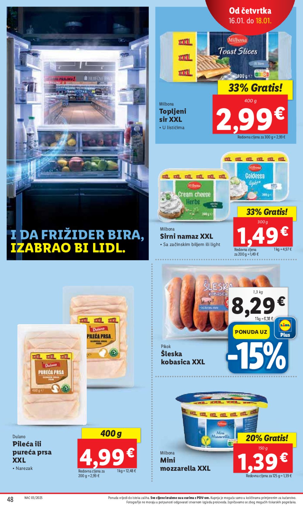 Lidl katalog Super ponuda od ponedjeljka 13.01.-18.01.2025.