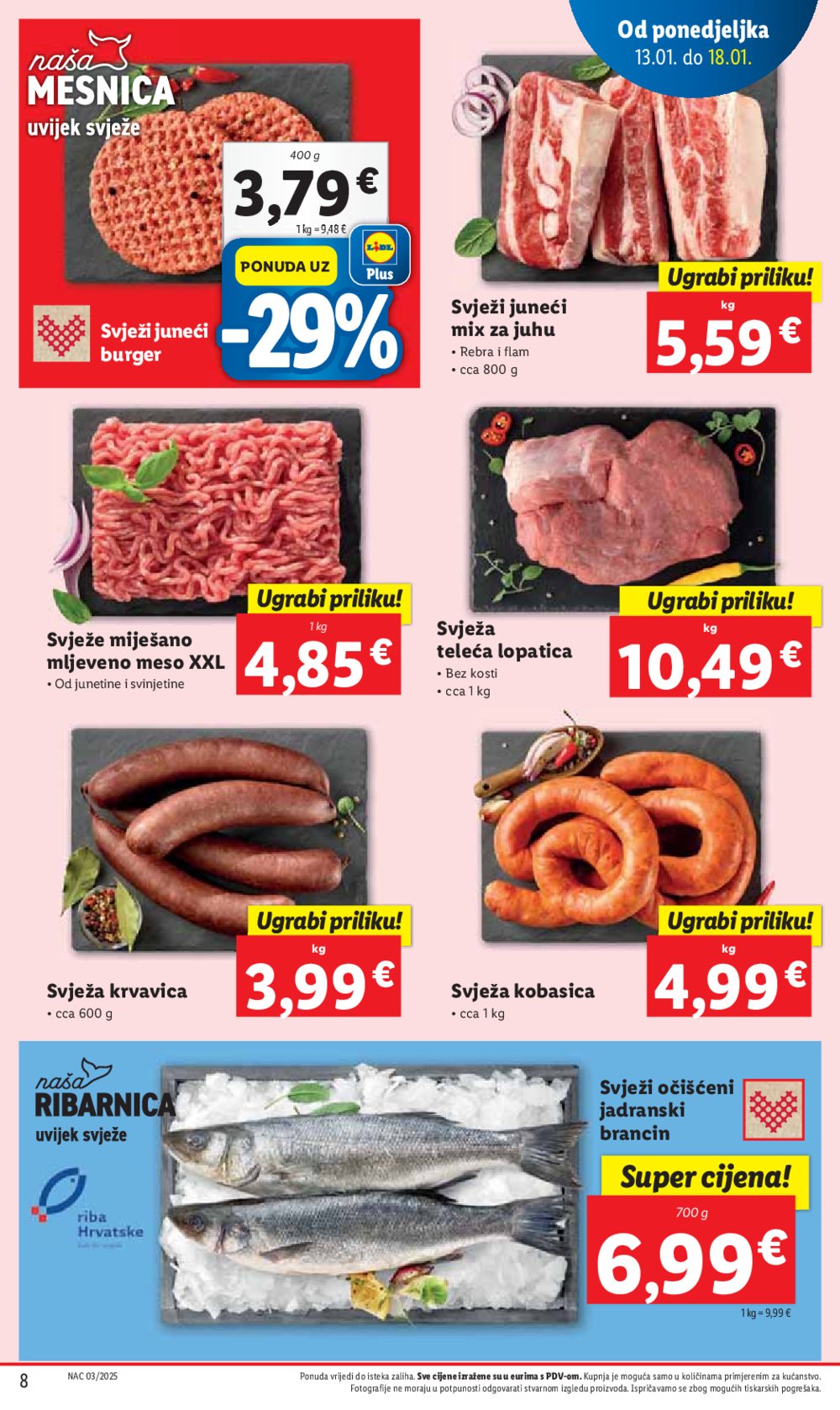 Lidl katalog Super ponuda od ponedjeljka 13.01.-18.01.2025.