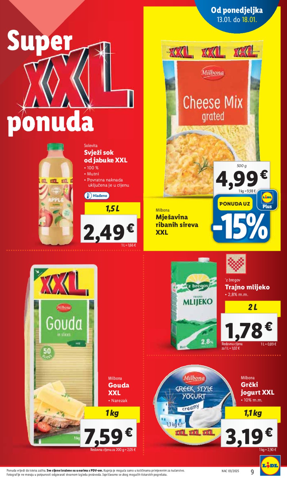 Lidl katalog Super ponuda od ponedjeljka 13.01.-18.01.2025.