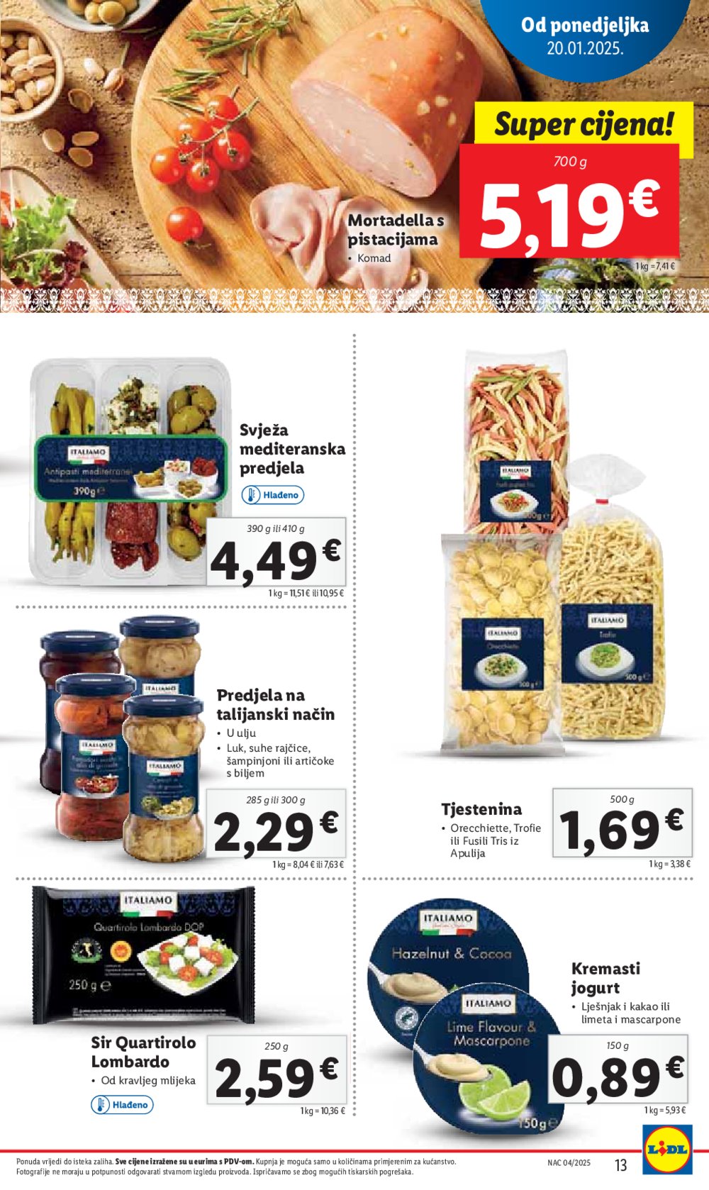 Lidl katalog Super ponuda od ponedjeljka 20.01.-25.01.2025.