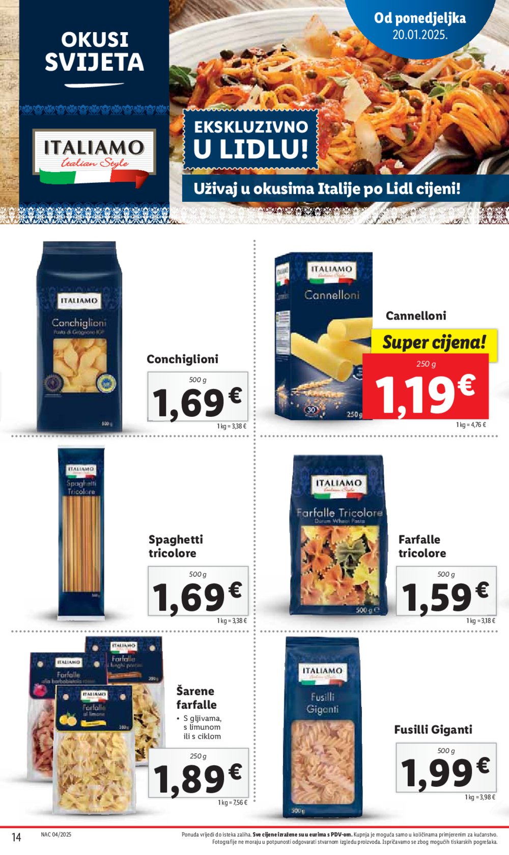 Lidl katalog Super ponuda od ponedjeljka 20.01.-25.01.2025.