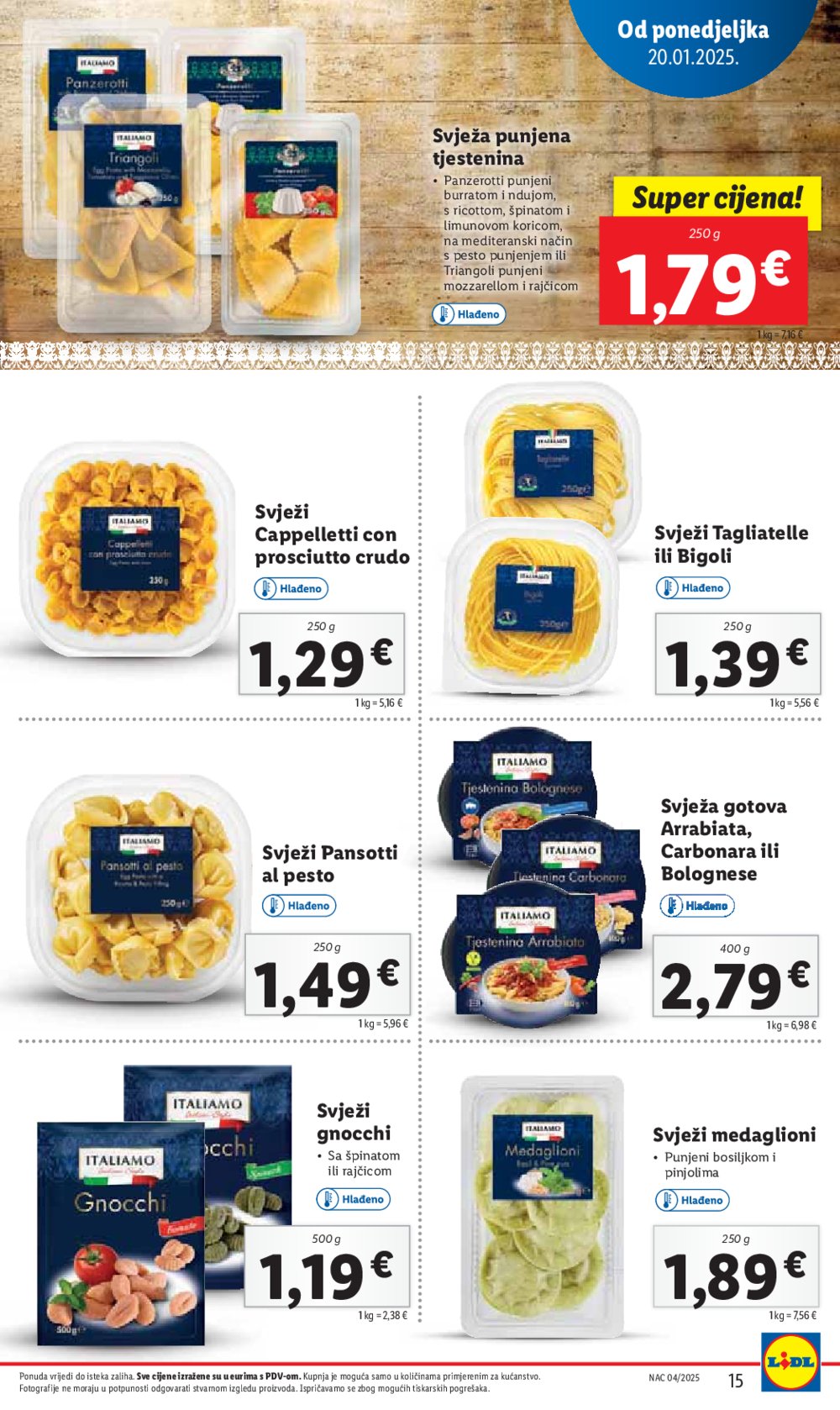 Lidl katalog Super ponuda od ponedjeljka 20.01.-25.01.2025.