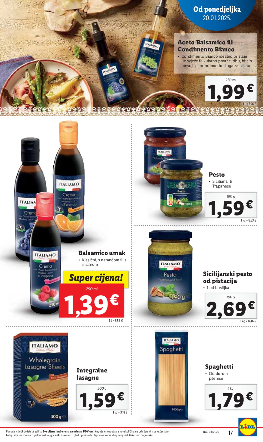 Lidl katalog Super ponuda od ponedjeljka 20.01.-25.01.2025.