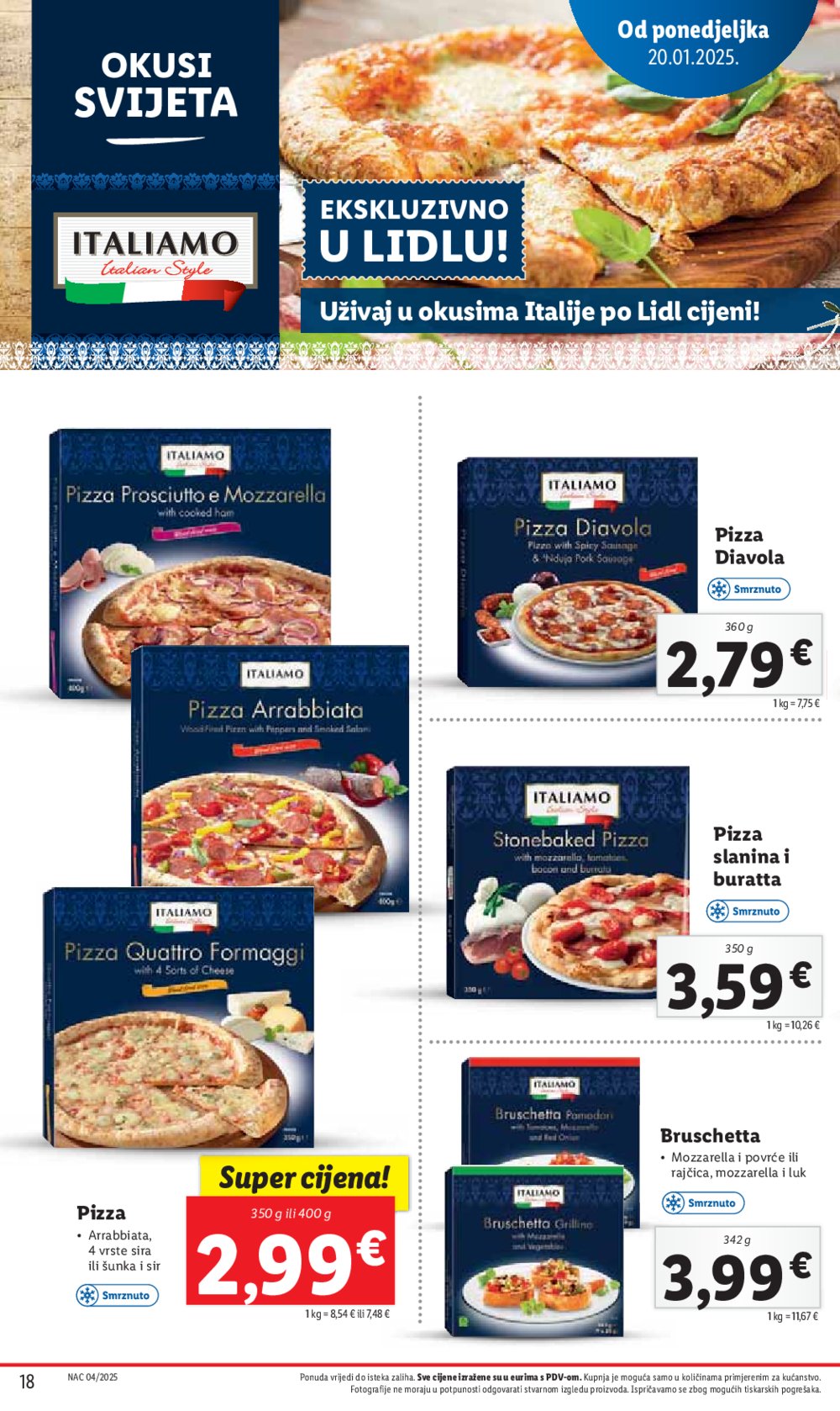 Lidl katalog Super ponuda od ponedjeljka 20.01.-25.01.2025.