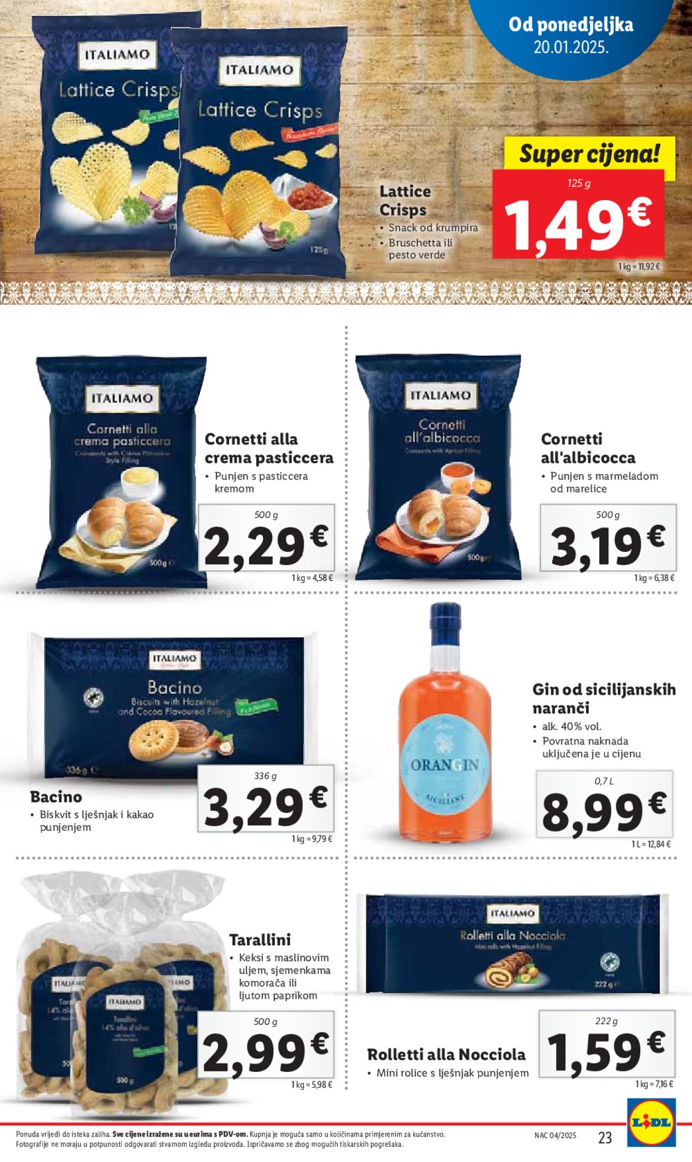 Lidl katalog Super ponuda od ponedjeljka 20.01.-25.01.2025.