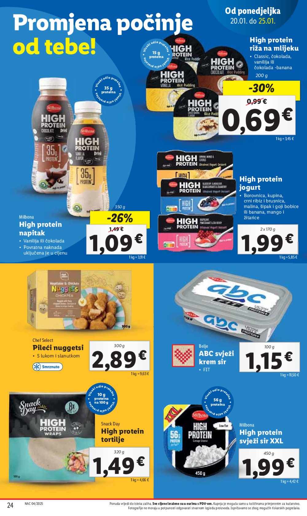 Lidl katalog Super ponuda od ponedjeljka 20.01.-25.01.2025.