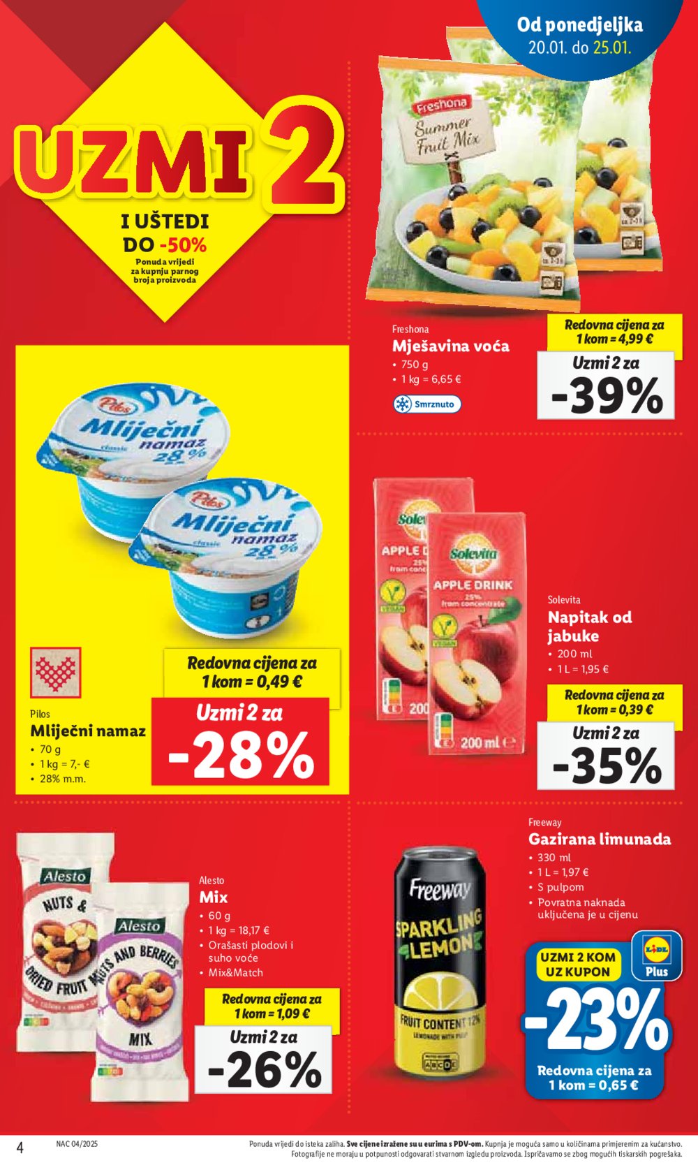 Lidl katalog Super ponuda od ponedjeljka 20.01.-25.01.2025.