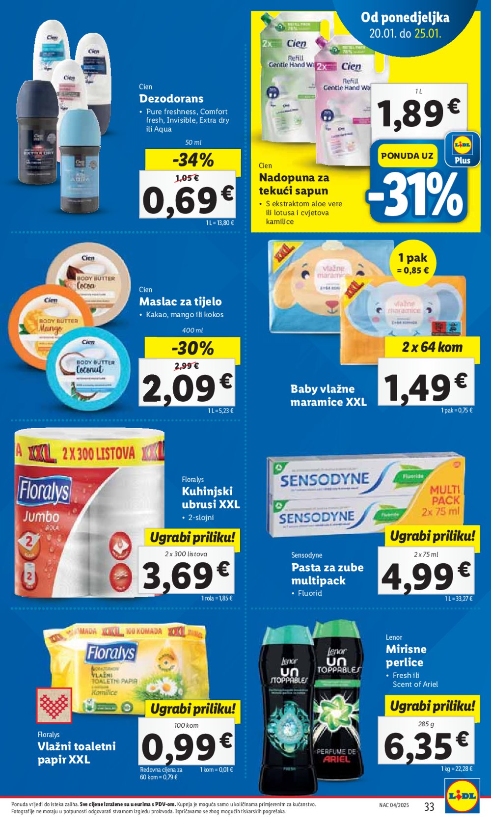 Lidl katalog Super ponuda od ponedjeljka 20.01.-25.01.2025.