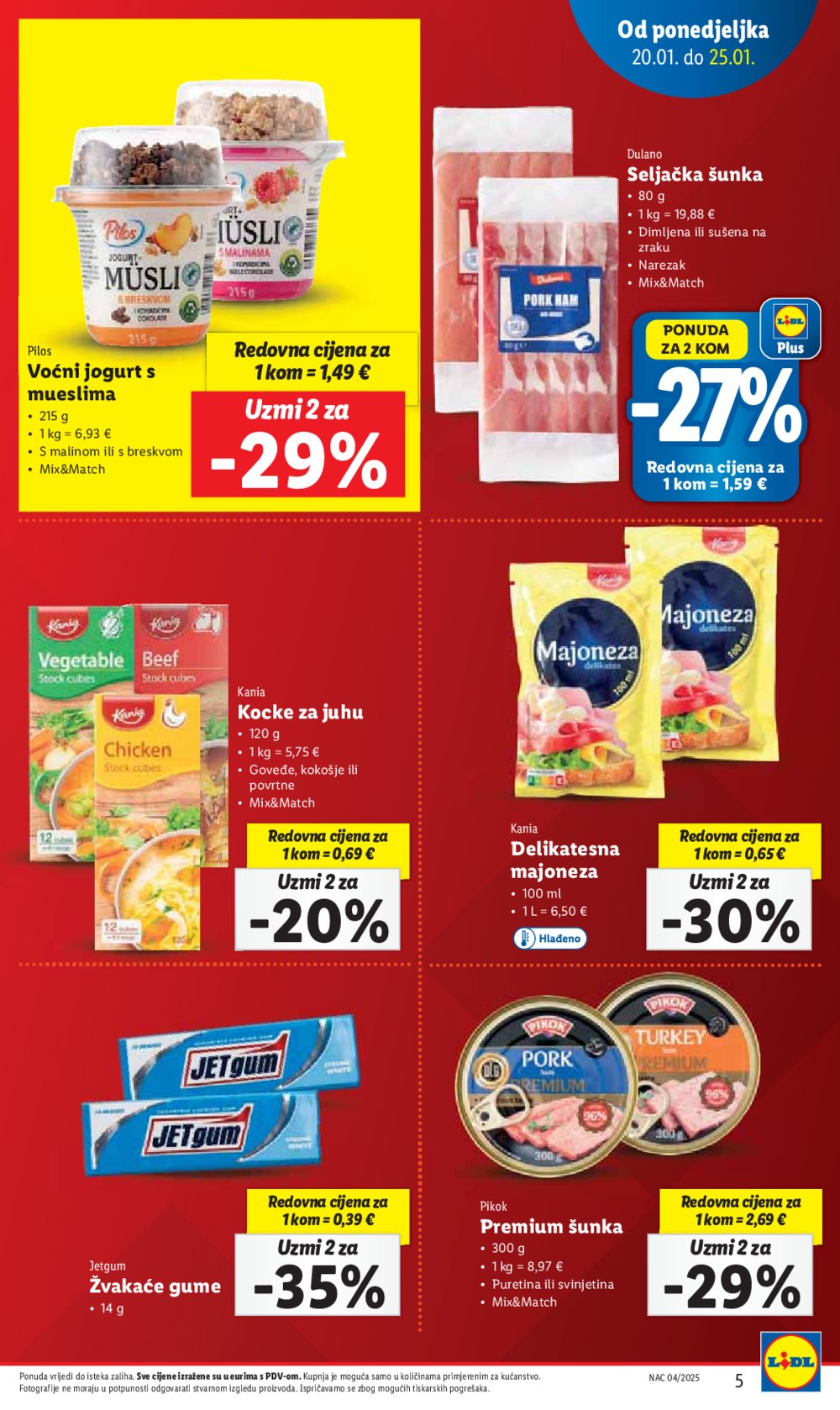 Lidl katalog Super ponuda od ponedjeljka 20.01.-25.01.2025.