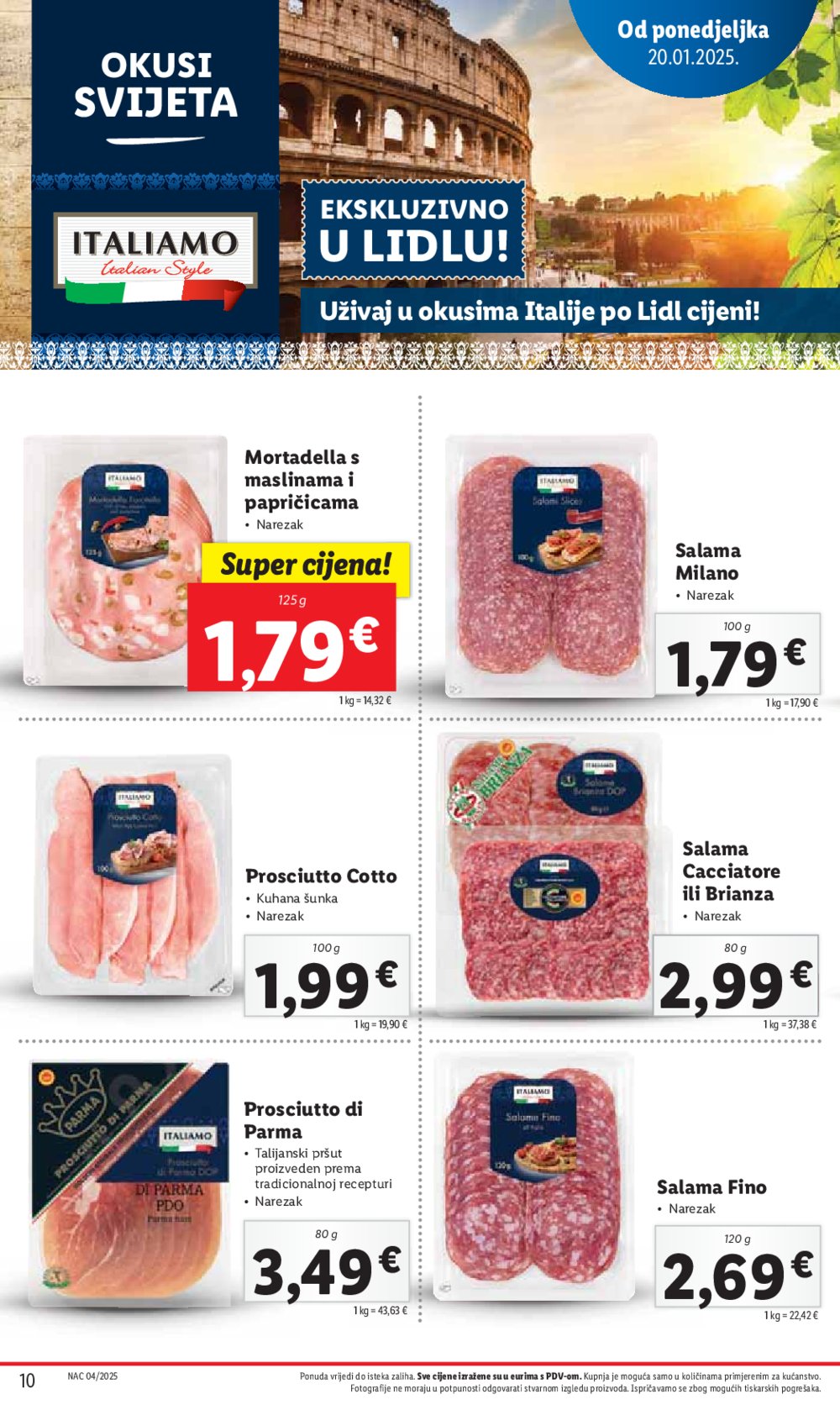 Lidl katalog Super ponuda od ponedjeljka 20.01.-25.01.2025.