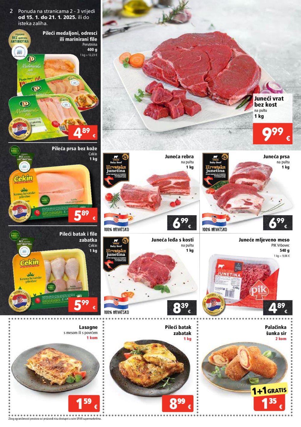 SPAR katalog Akcija 15.01.- 21.01. 2025.