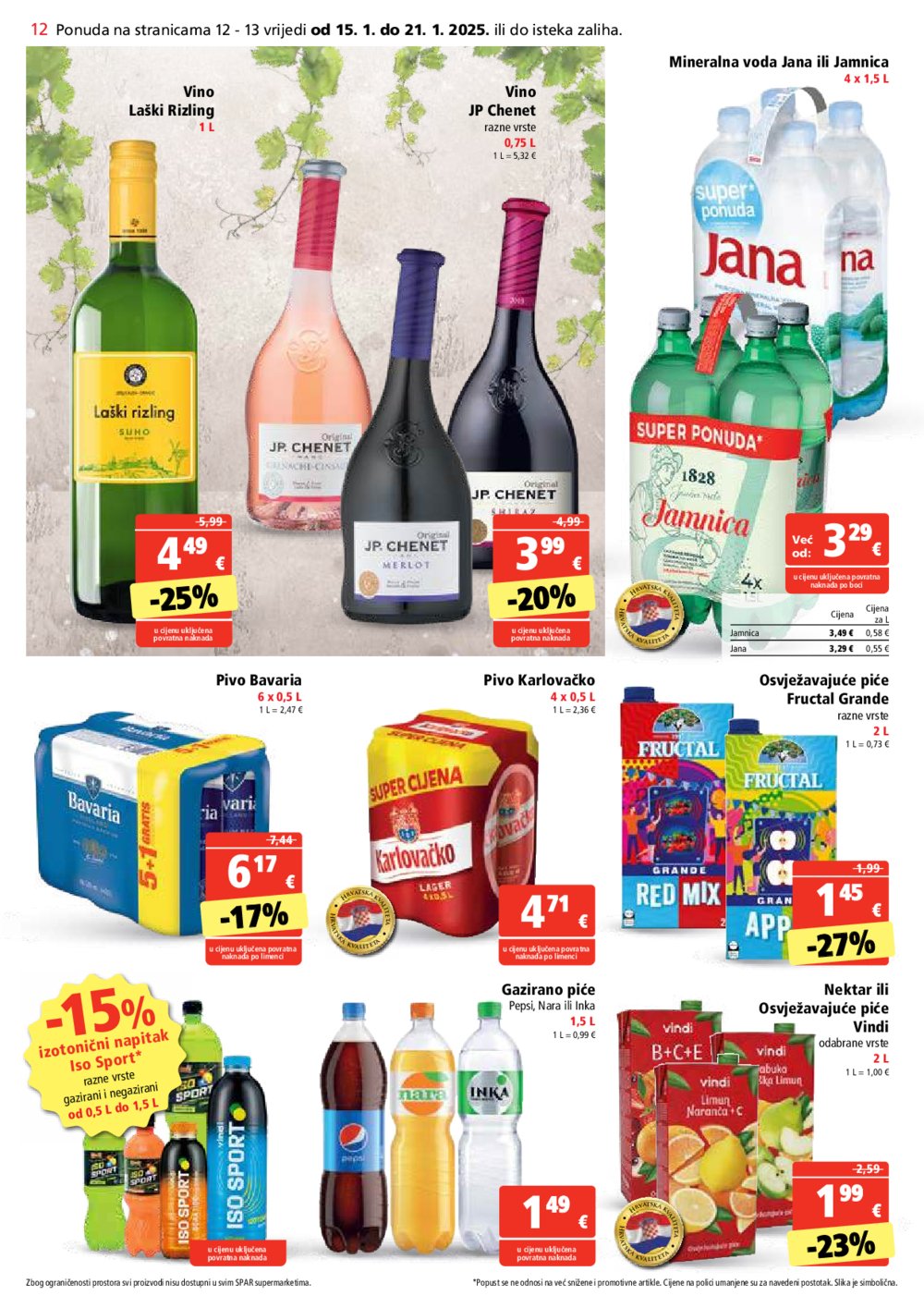 SPAR katalog Akcija 15.01.- 21.01. 2025.