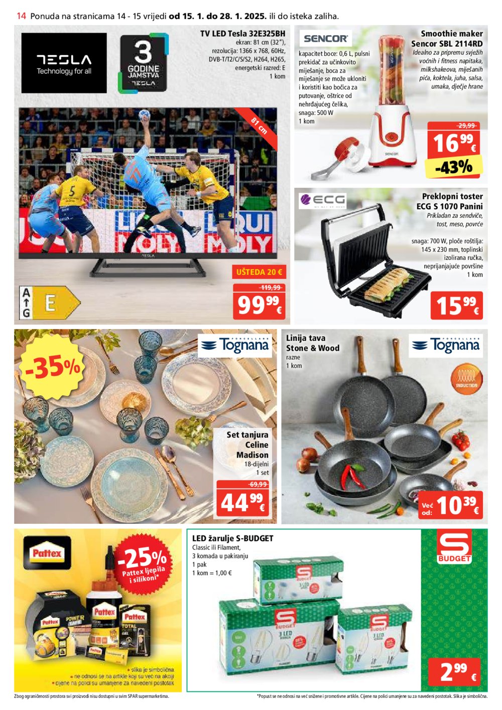 SPAR katalog Akcija 15.01.- 21.01. 2025.