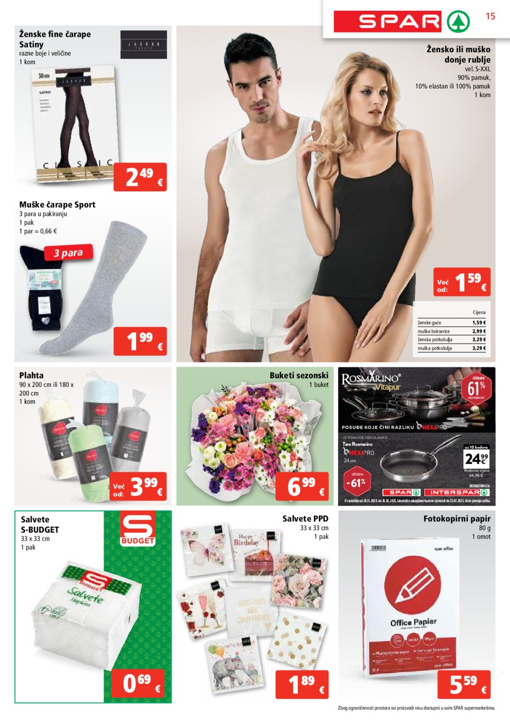 SPAR katalog Akcija 15.01.- 21.01. 2025.