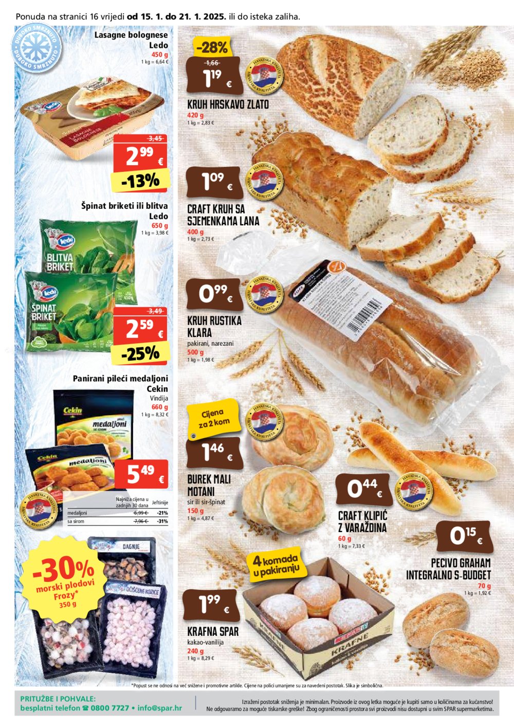 SPAR katalog Akcija 15.01.- 21.01. 2025.