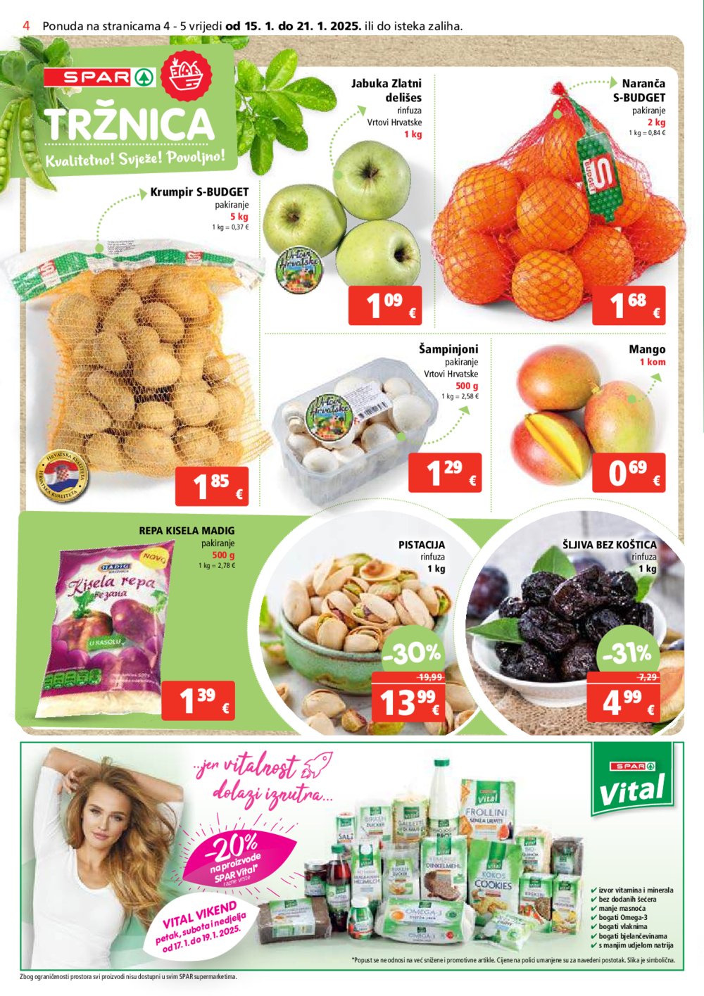 SPAR katalog Akcija 15.01.- 21.01. 2025.