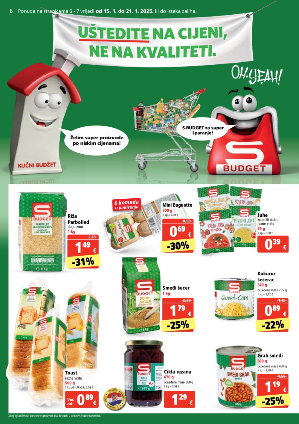 SPAR katalog Akcija 15.01.- 21.01. 2025.