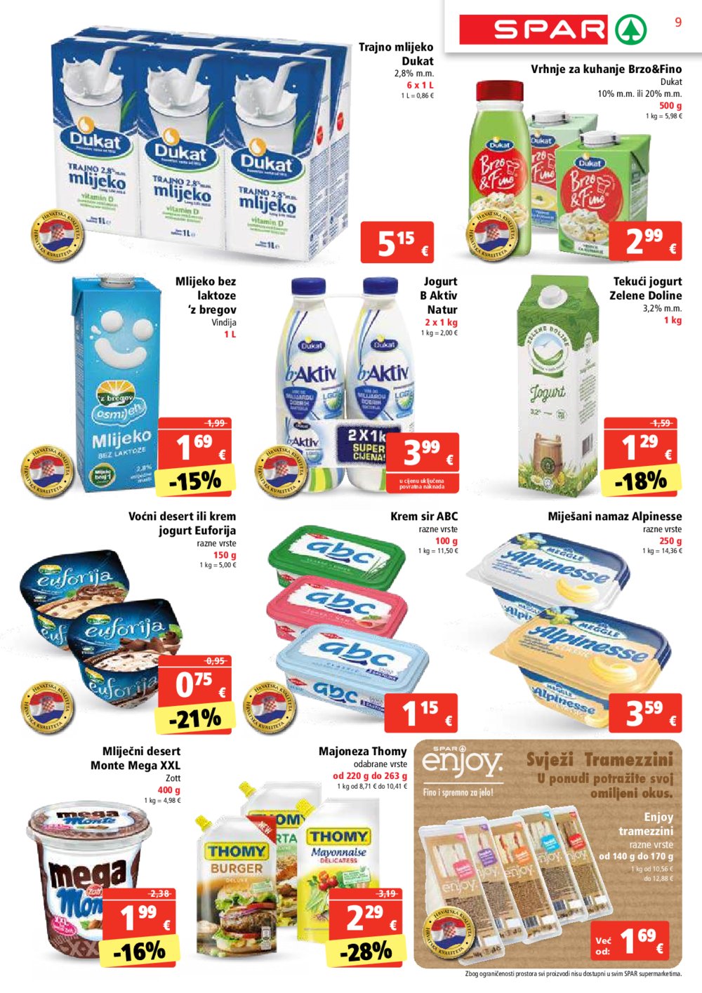 SPAR katalog Akcija 15.01.- 21.01. 2025.